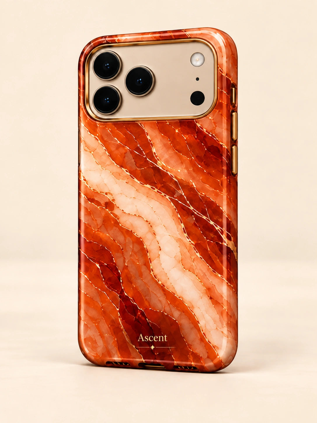 Pumpkin Vein marble case mockup