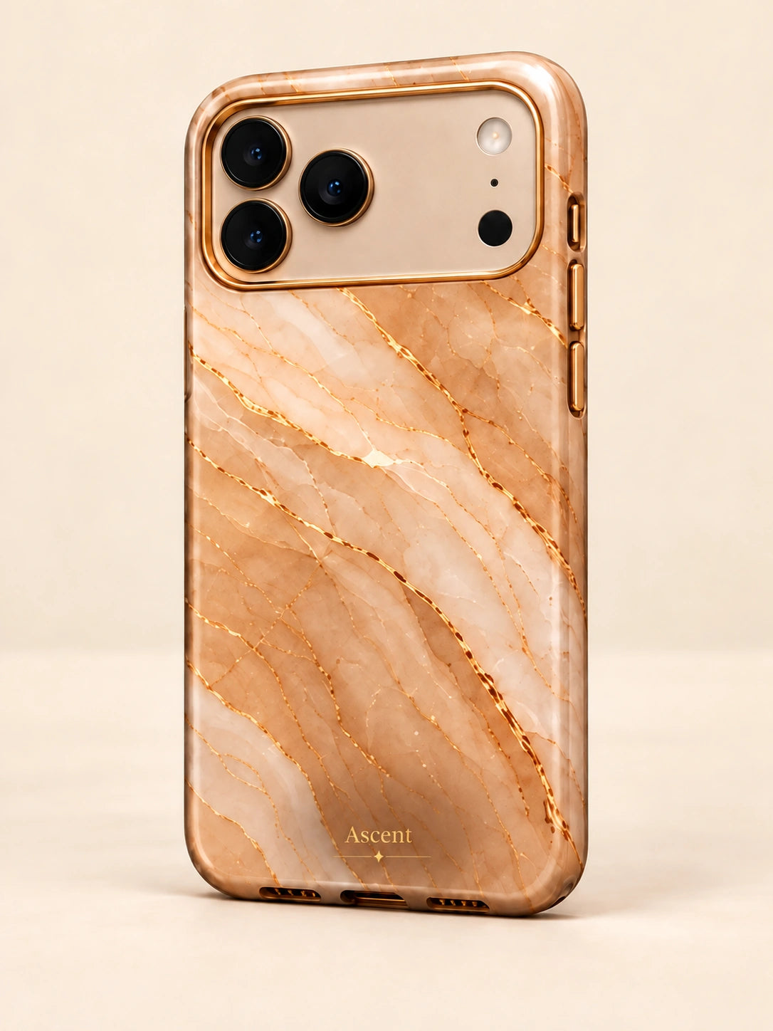 Ivory Sand marble case mockup