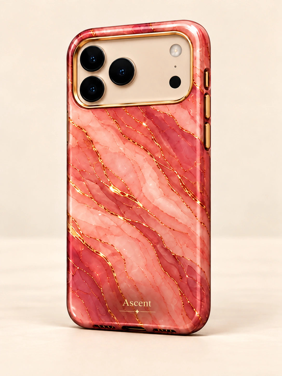 Rose Quartz marble case mockup