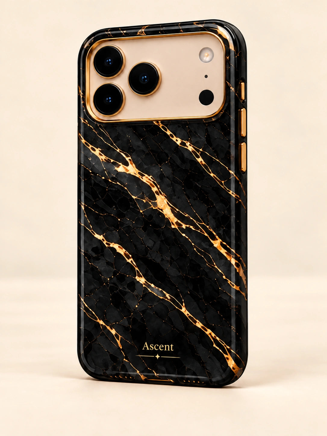 Midnight Onyx marble case mockup