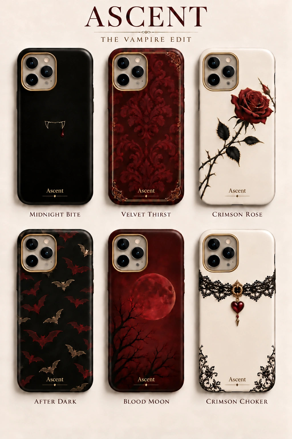 The Vampire Edit phone case collection
