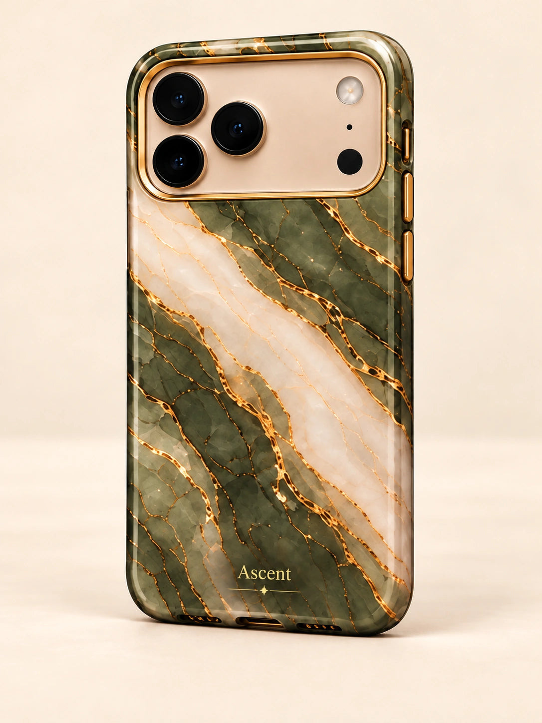 Sage Stone marble case mockup