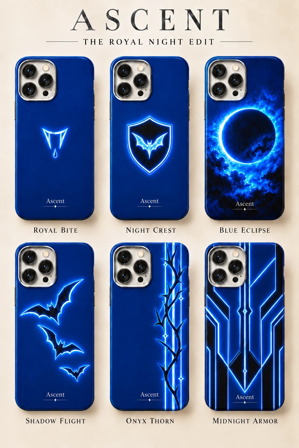 The Royal Night Edit phone case collection